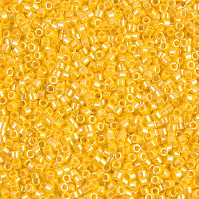 Delicas Size 11 Miyuki Seed Beads -- 1562 Opaque Canary Luster