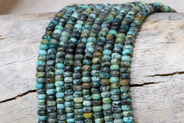 African Turquoise Polished 2x4mm Rondelle