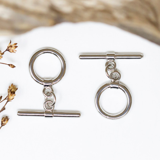 Rhodium Plated 12mm Toggle