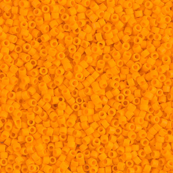 Delicas Size 11 Miyuki Seed Beads -- 1583 Opaque Mandarin Matte