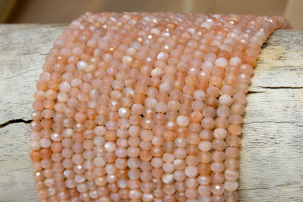 Sunstone A Grade Polished 3x4mm Faceted Rondelle