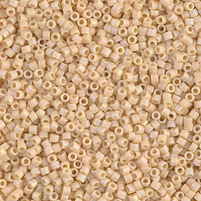 Delicas Size 11 Miyuki Seed Beads -- 1591 Opaque Pear AB Matte