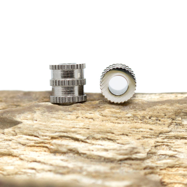 Stainless Steel 6.5x6mm 2 Groove Column Bead
