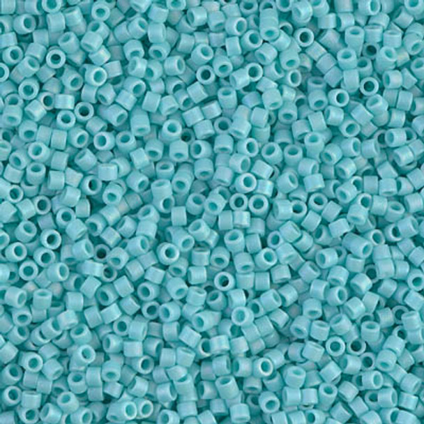 Delicas Size 11 Miyuki Seed Beads -- 1595 Opaque Sea Opal AB Matte