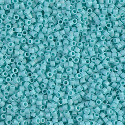 Delicas Size 11 Miyuki Seed Beads -- 1595 Opaque Sea Opal AB Matte