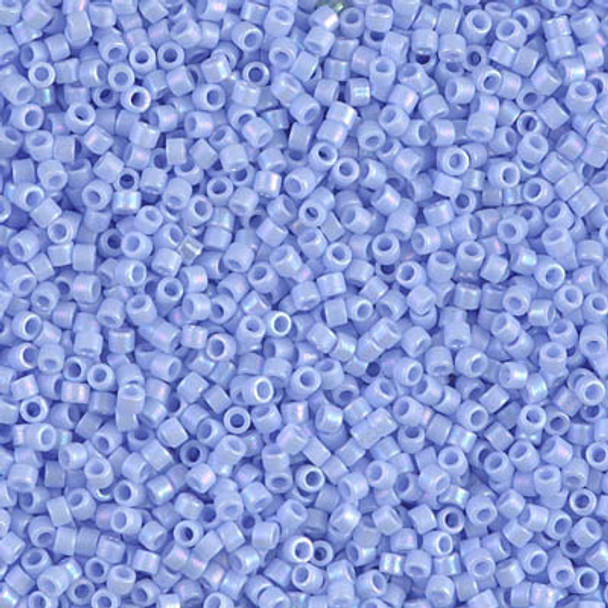 Delicas Size 11 Miyuki Seed Beads -- 1596 Opaque Agate Blue AB Matte