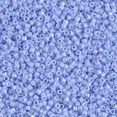 Delicas Size 11 Miyuki Seed Beads -- 1596 Opaque Agate Blue AB Matte