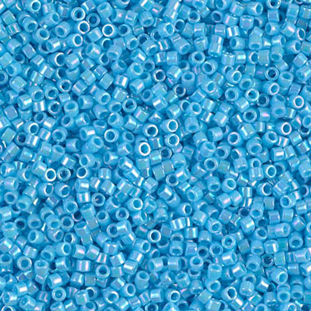 Delicas Size 11 Miyuki Seed Beads -- 164 Opaque Light Blue AB