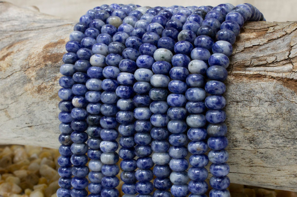 Blue Spot Jasper Polished 5x8mm Rondel