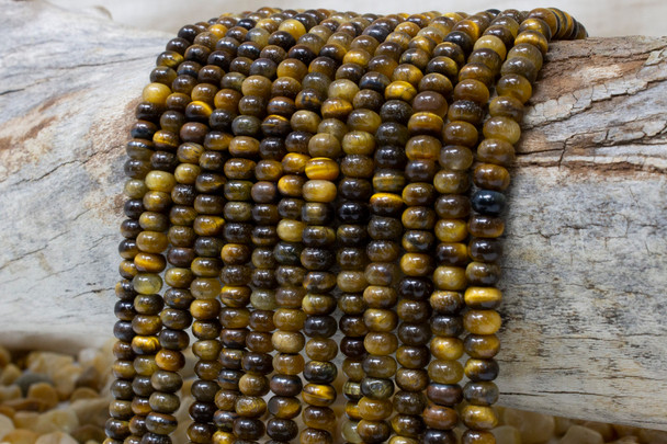 Tiger Eye Polished 4x6mm Rondelle