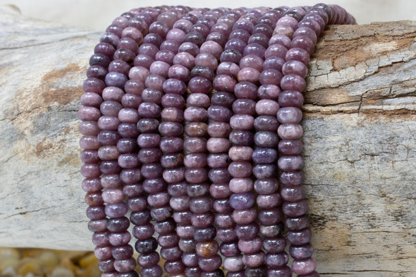 Lepidolite Polished 4x6mm Rondelle
