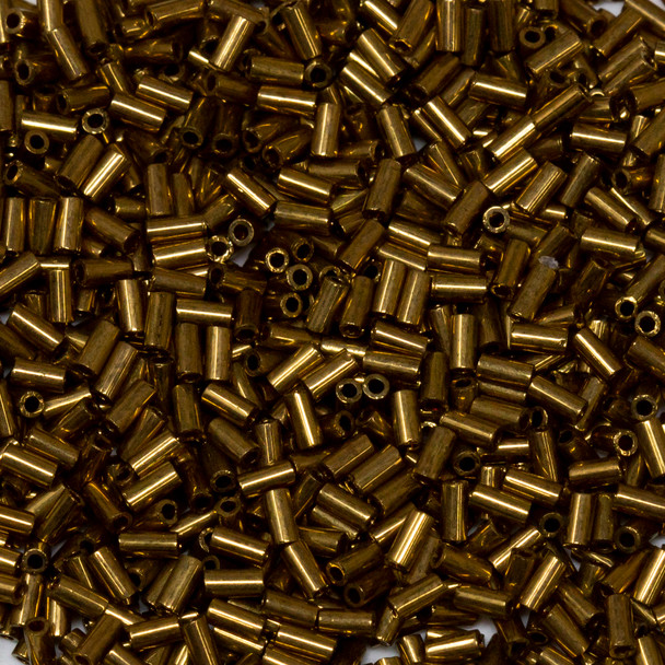 Miyuki 3mm Bugle Beads -- 457L Metallic Light Bronze