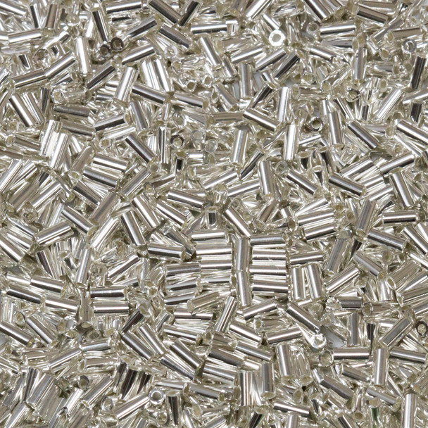 Matsuno 3mm Bugle Beads -- 470 Silver