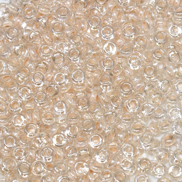 Size 8 Toho Demi Round Seed Beads -- Crystal Blush Lined