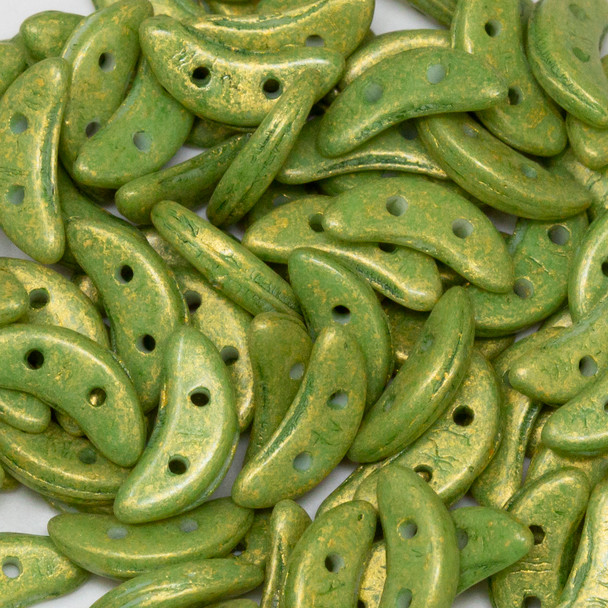 CzechMates® Crescent Beads -- Pacifica Avocado
