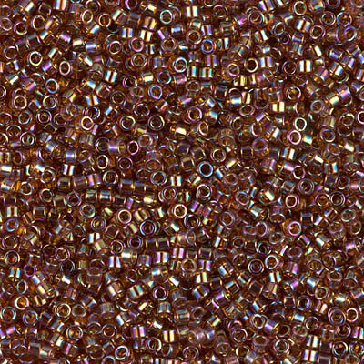 Delicas Size 11 Miyuki Seed Beads -- 170 Transparent Amber AB