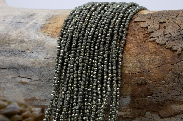 Pyrite 2mm Faceted Round