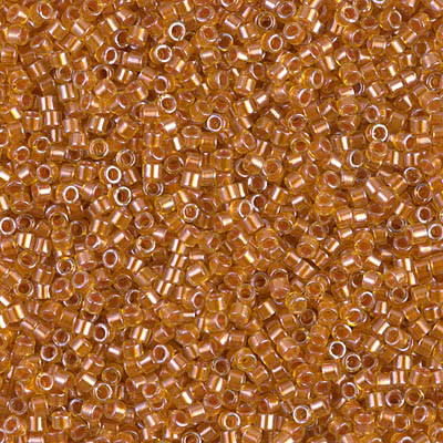 Delicas Size 11 Miyuki Seed Beads -- 1702 Marigold / Copper Pearl Lined