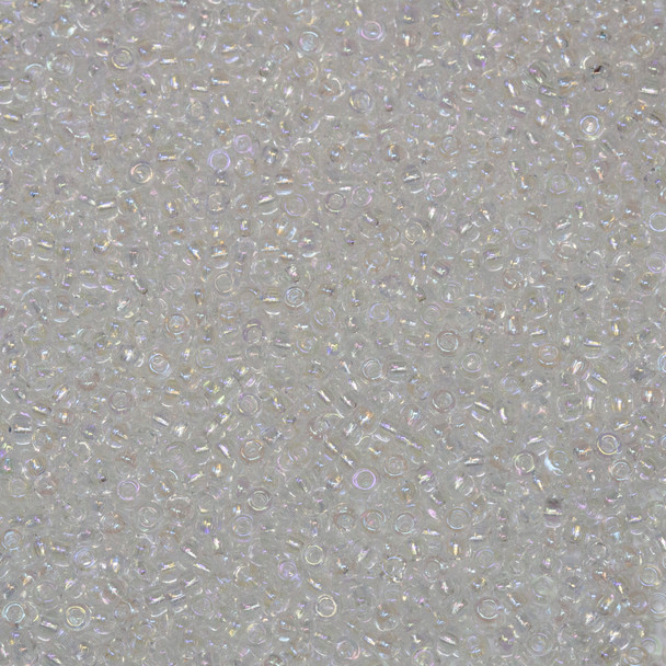 Size 11 Czech Seed Beads -- 50 Crystal Rainbow