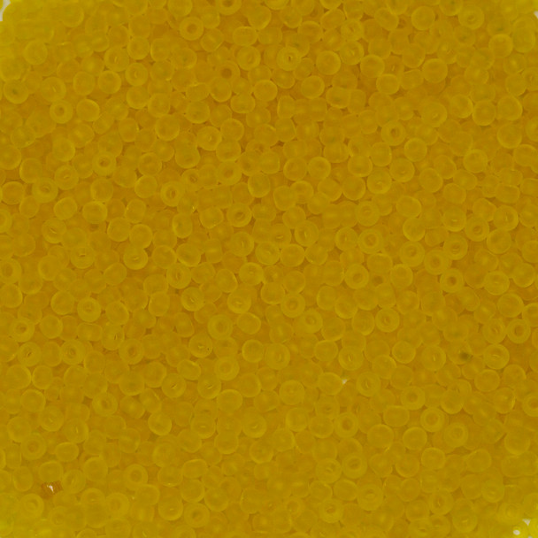 Size 11 Czech Seed Beads -- 113M Citrine Matte