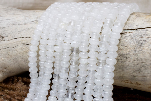 Crystal Quartz Polished 4-5x8mm Rondelle