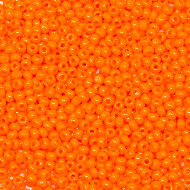 Size 11 True Cuts Seed Beads -- 111 Dark Orange