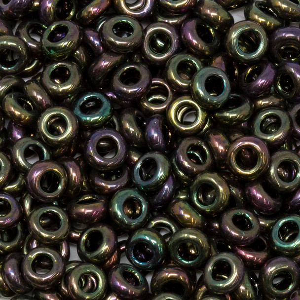 Size 6 Toho Demi Round Seed Beads -- Higher Metallic Iris Purple Green