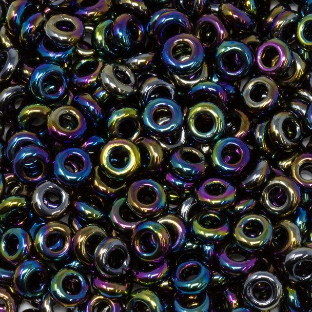 Size 6 Toho Demi Round Seed Beads -- Metallic Rainbow Iris