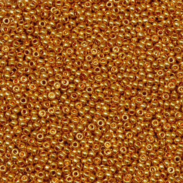 Size 11 Czech Seed Beads -- 20 Gold Metallic