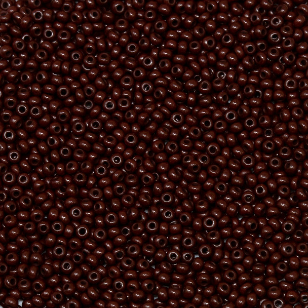 Size 11 Czech Seed Beads -- 197 Dark Brown