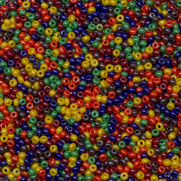 Size 11 Czech Seed Beads -- 746 Opaque Luster Mix
