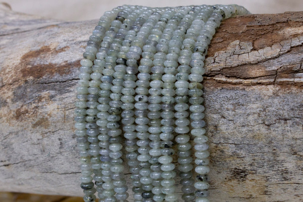 Labradorite Polished 2x4mm Rondelle
