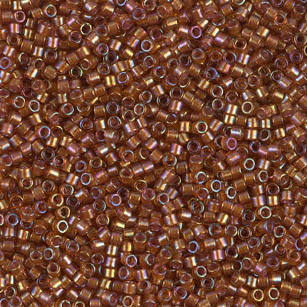 Delicas Size 11 Miyuki Seed Beads -- 1736 Topaz AB Sparkle/ Beige Lined