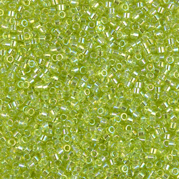 Delicas Size 11 Miyuki Seed Beads -- 174 Transparent Chartreuse AB