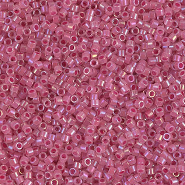 Delicas Size 11 Miyuki Seed Beads -- 1742 Opal AB / Rose Lined