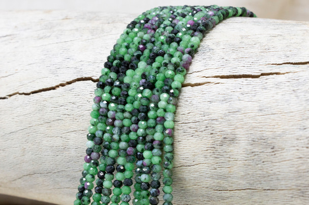 Ruby Zoisite Polished 2.7x2mm Faceted Rondelle