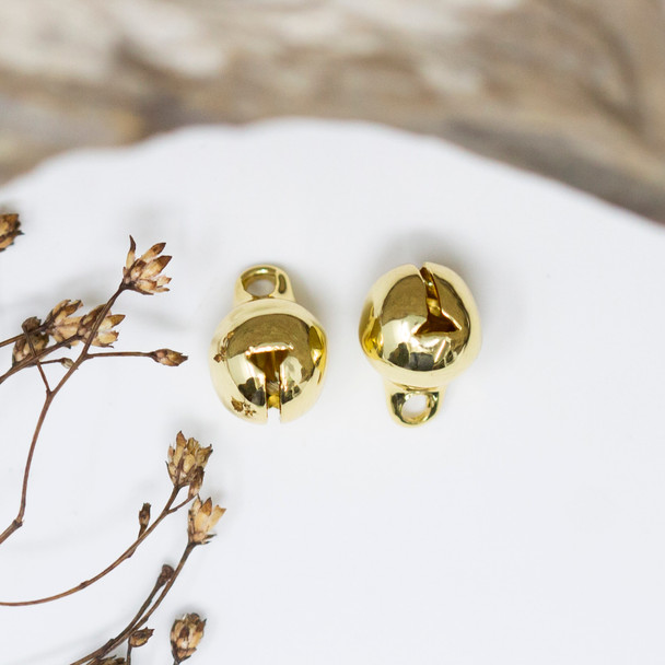 18K Gold Plated 8mm Ringing Bell Charm