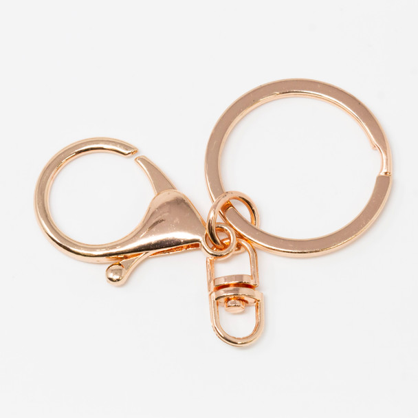 Rose Gold Plated Lobster Clasp with Keychain