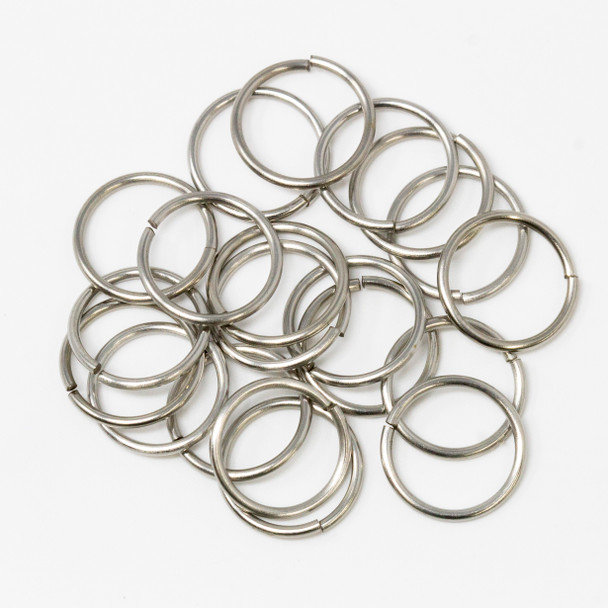 Stainless Steel 14mm 18 Gauge OPEN Jump Rings - 20 Pieces