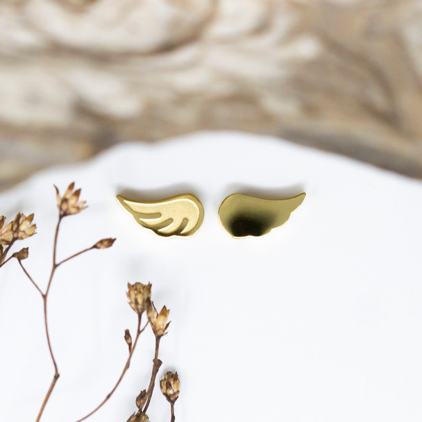 Gold Plated Stainless Steel 9x5mm Wing Bead