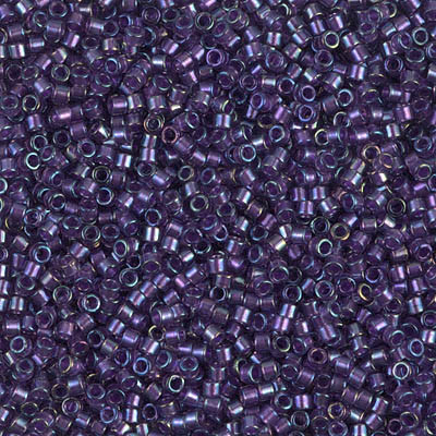 Delicas Size 11 Miyuki Seed Beads -- 1756 Amethyst AB / Sparkling Purple Lined