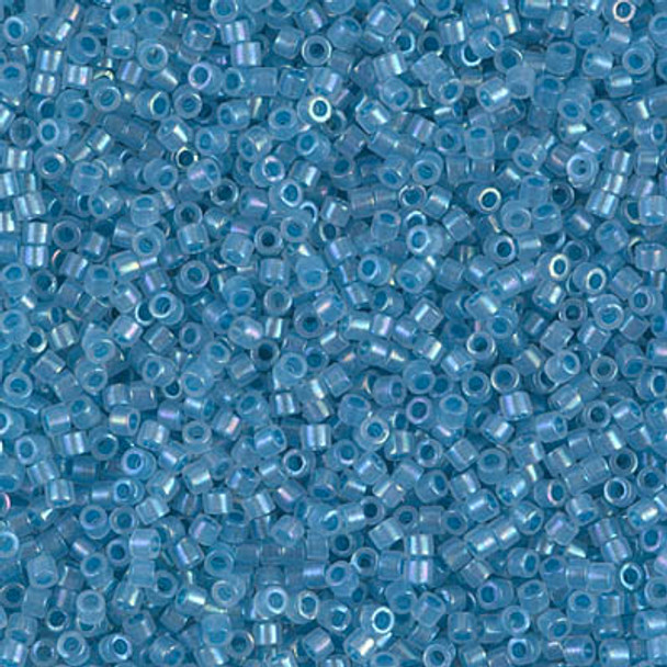 Delicas Size 11 Miyuki Seed Beads -- 1761 Opal AB / Sparkle Sky Blue Lined