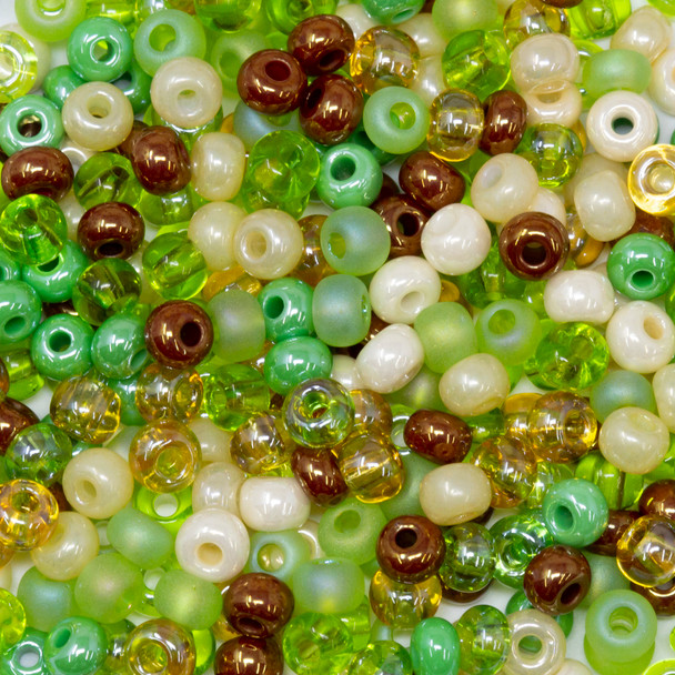 Size 6 Czech Seed Beads -- 1189 Earth Glimmers