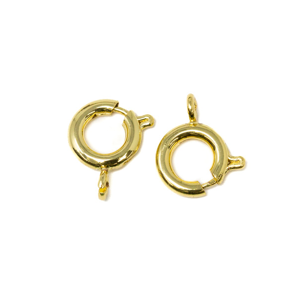 18K Gold Plated 10mm Spring Ring Clasp
