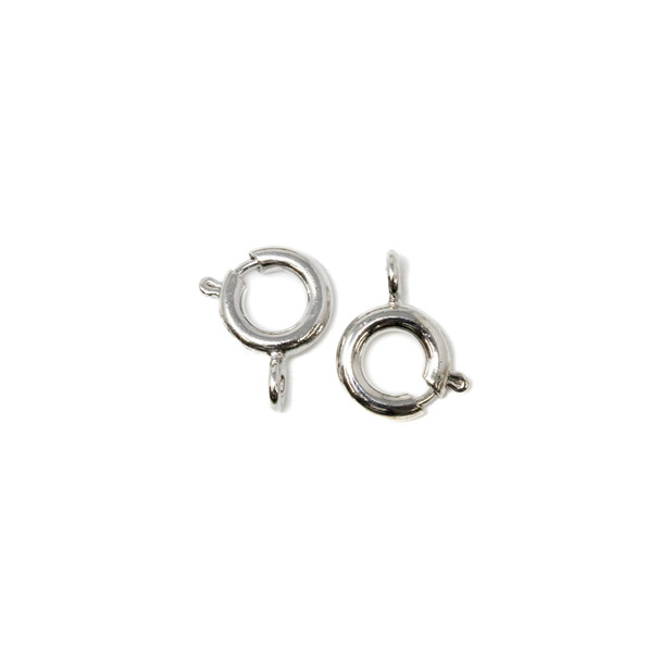 Platinum Plated 8mm Spring Ring Clasp