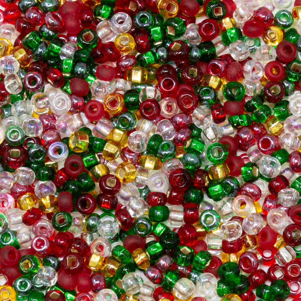Size 8 Czech Seed Beads -- 1176 Deck the Halls
