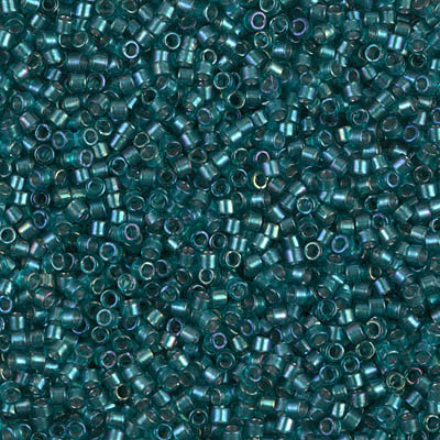 Delicas Size 11 Miyuki Seed Beads -- 1769 Teal / Sparkling Aqua Green Lined