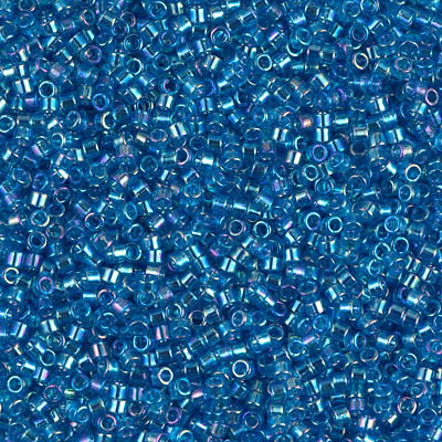 Delicas Size 11 Miyuki Seed Beads -- 177 Transparent Aquamarine AB