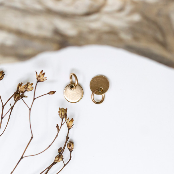 Rose Gold Plated Stainless Steel 6mm Disc Charm