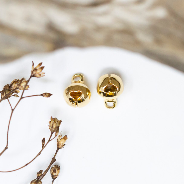 18k Gold Plated 6mm Bell Charm
